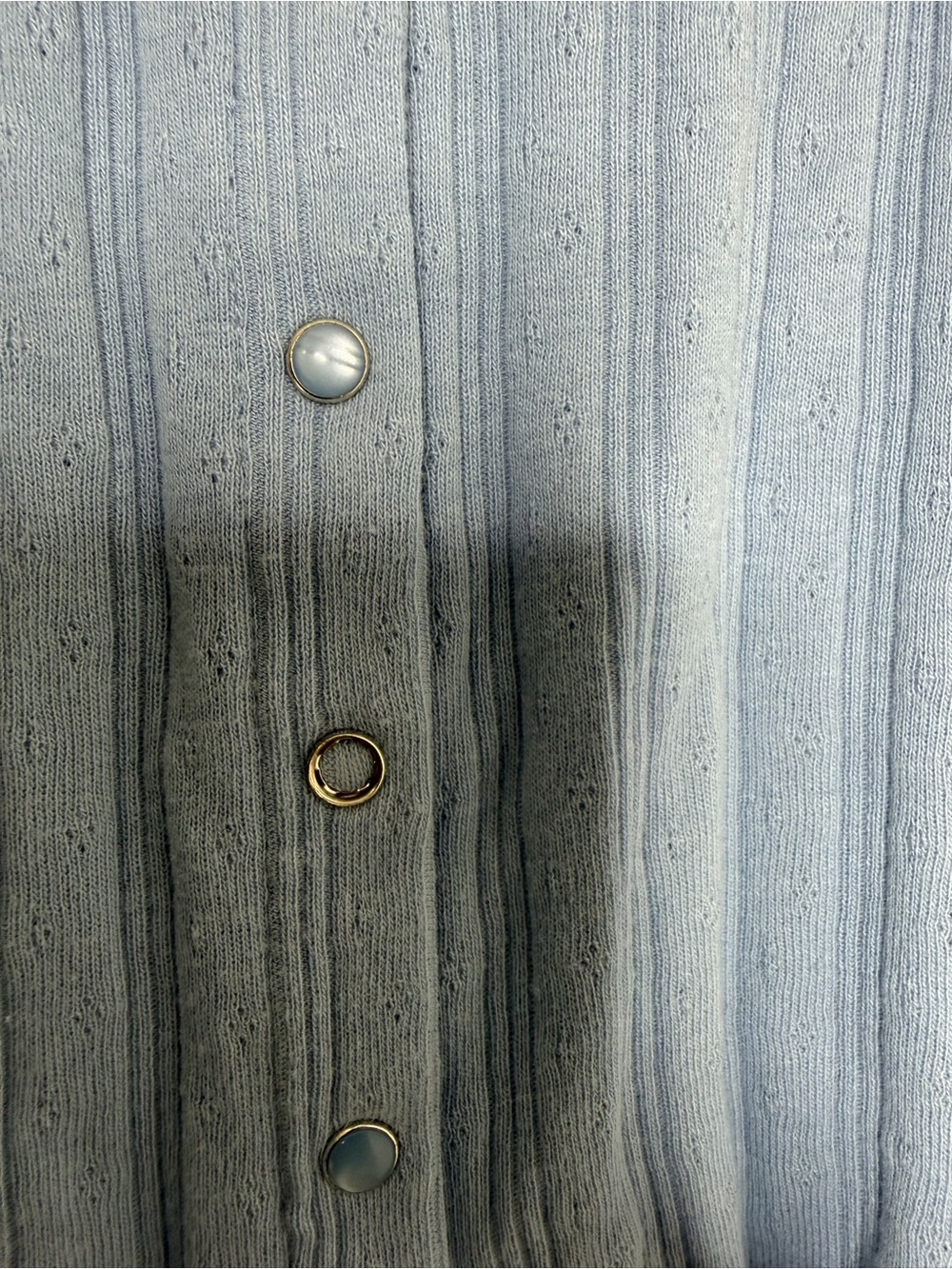 Light Blue Ribbed Button Cardigan‎ - Picture 4 of 13